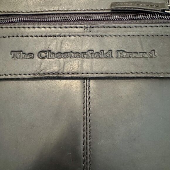 The Chesterfield Brand Joe Leather Briefcase 15.6 Laptop Bag Black Messenger - Picture 13 of 14